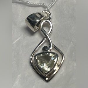 Green amethyst pendant (prasiolite)